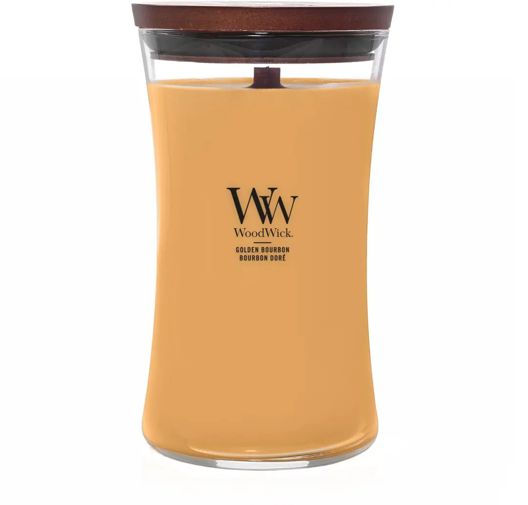 WoodWick Hourglass Geurkaars Golden Bourbon