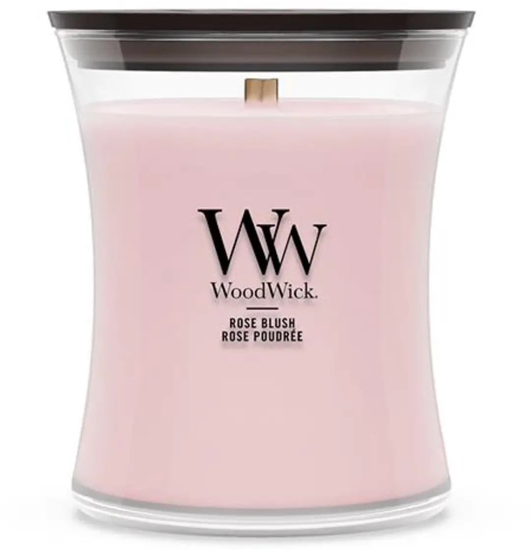 WoodWick Hourglass Rose Blush Geurkaars 60 uur - afbeelding 5 van 5