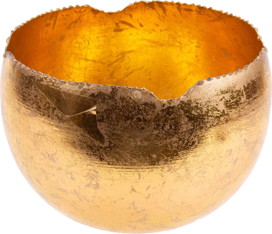 Theelichthouders/waxinelichthouders goud metaal 15 cm