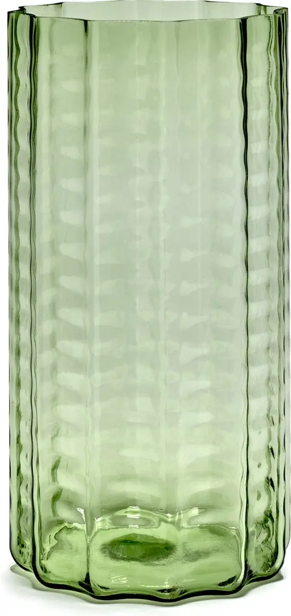 Serax - Ruben Deriemaeker Waves - Vaas - Transparant/Groen - 18 Ø - H 35cm - 2,88kg