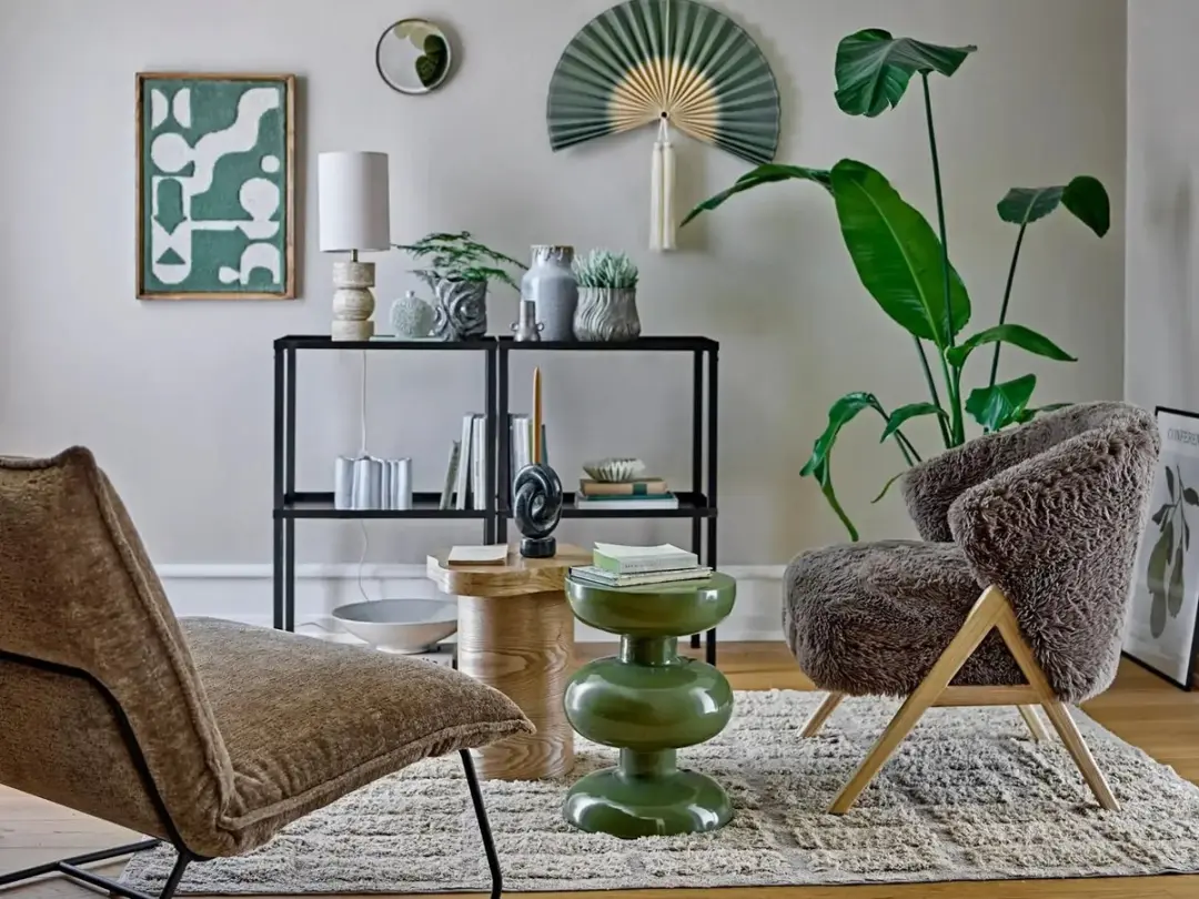 Bloomingville Jaime Wanddecoratie Bamboe Groen - afbeelding 2 van 5