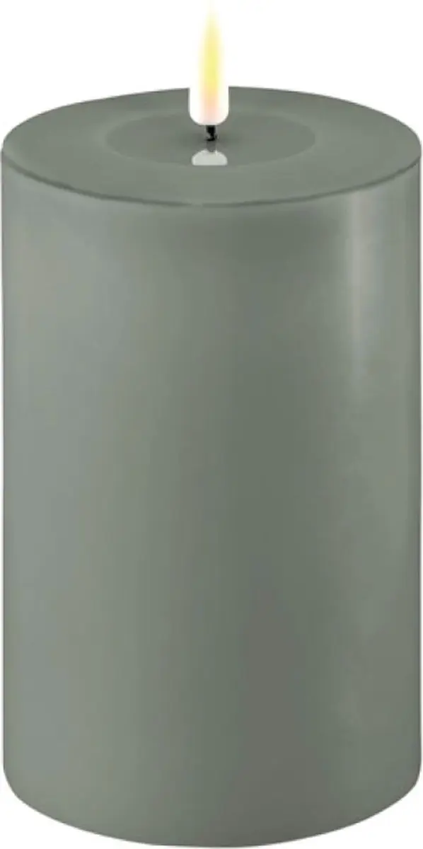 Deluxe Homeart LED Stompkaarsen SalieGroen 10x15cm