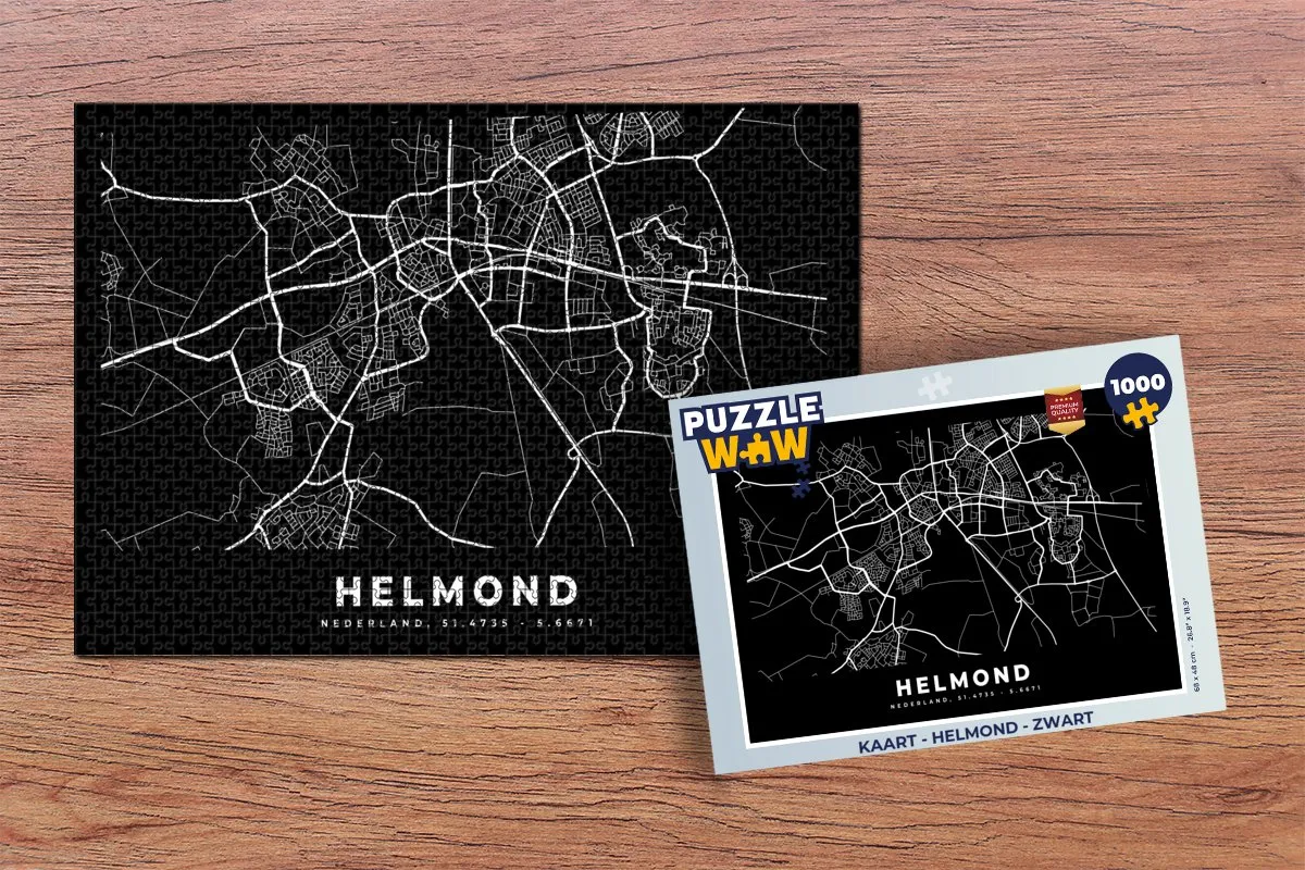 PuzzleWow Legpuzzel Helmond 1000 Stuks - Multicolor