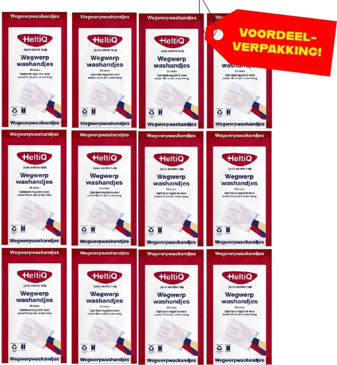 12x HeltiQ Wegwerp Washandjes
