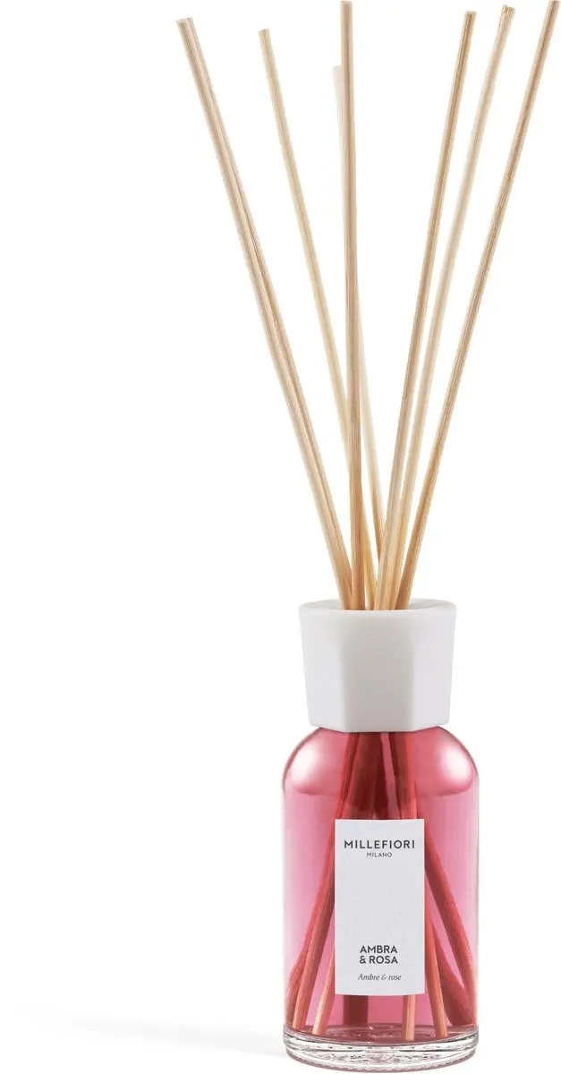 Millefiori Milano Geurstokjes 250ml Ambra & Rosa