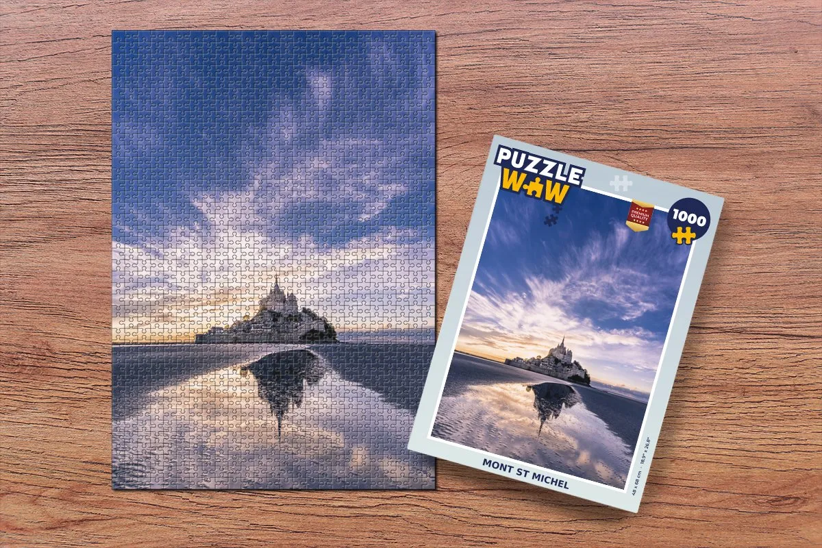 PuzzleWow Mont St Michel Legpuzzel 1000 Stuks - Multicolor