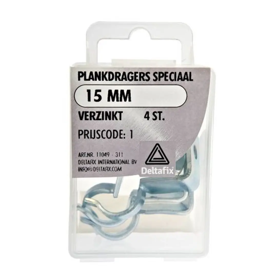 4 st. Plankdrager speciaal voor Bruynzeelkasten. 15mm verzinkt