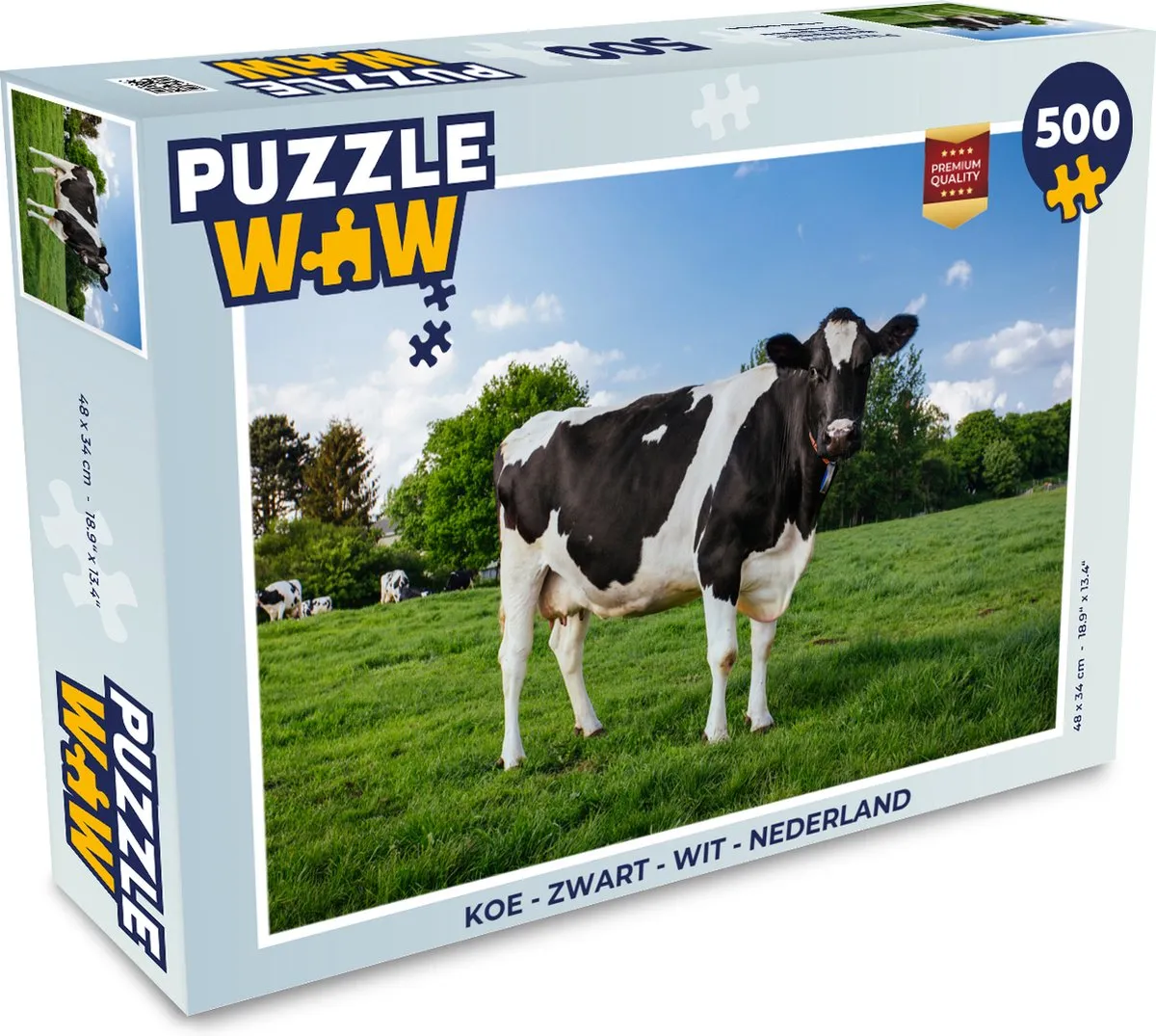 PuzzleWow Koe Legpuzzel 500 Stuks
