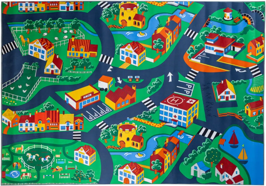 Speelkleed Village Fun 140 x 200 cm