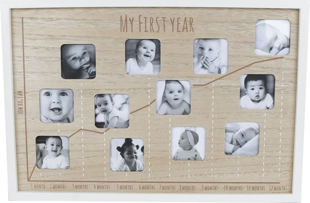 Houten Fotolijst "My First Year"