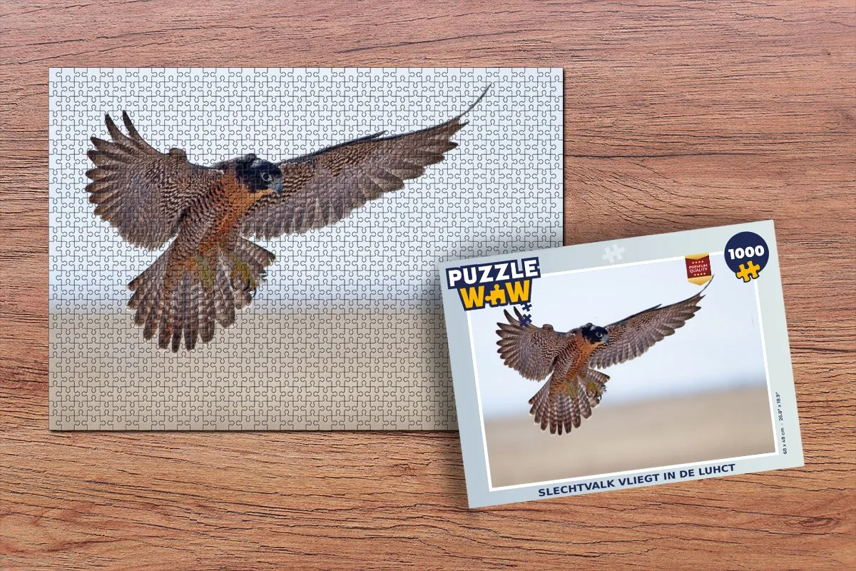 PuzzleWow Slechtvalk vliegt in de lucht Legpuzzel 1000 Stuks - Multicolor