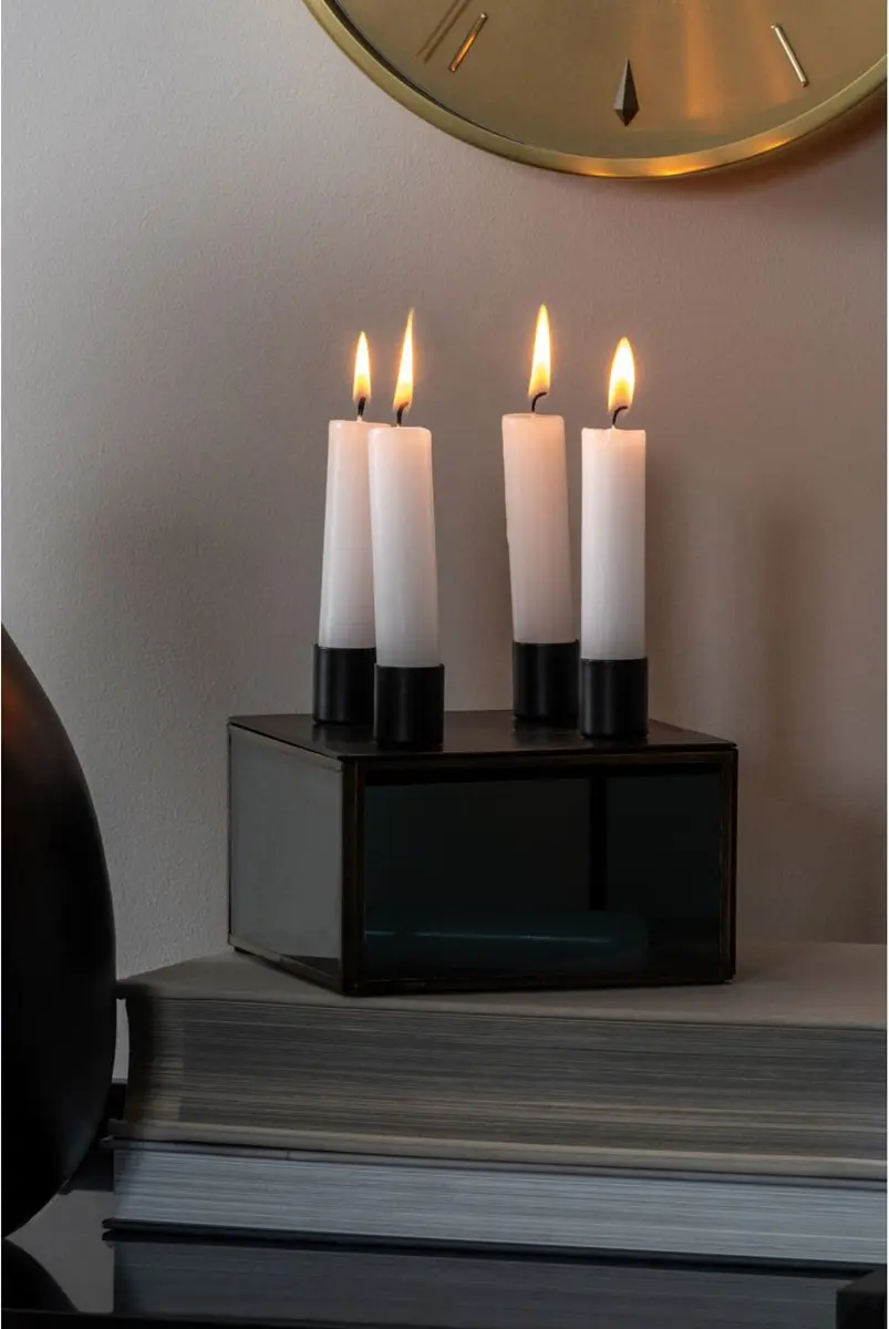 Present Time Boxed Square Kandelaar - Zwart - afbeelding 5 van 6