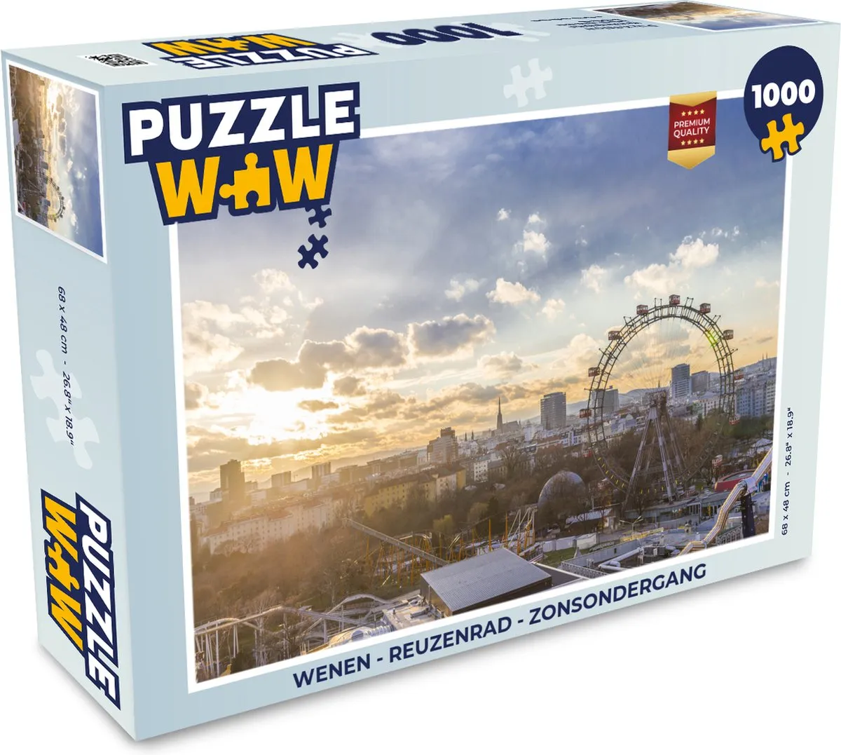 PuzzleWow Reuzenrad Zonsondergang Legpuzzel 1000 Stuks
