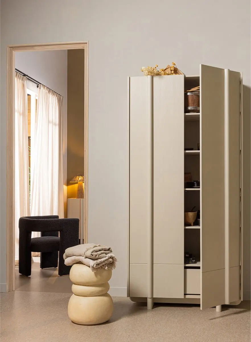 WOOOD Yvo Bijzettafel Betonlook - Naturel - 37x35cm - afbeelding 4 van 6