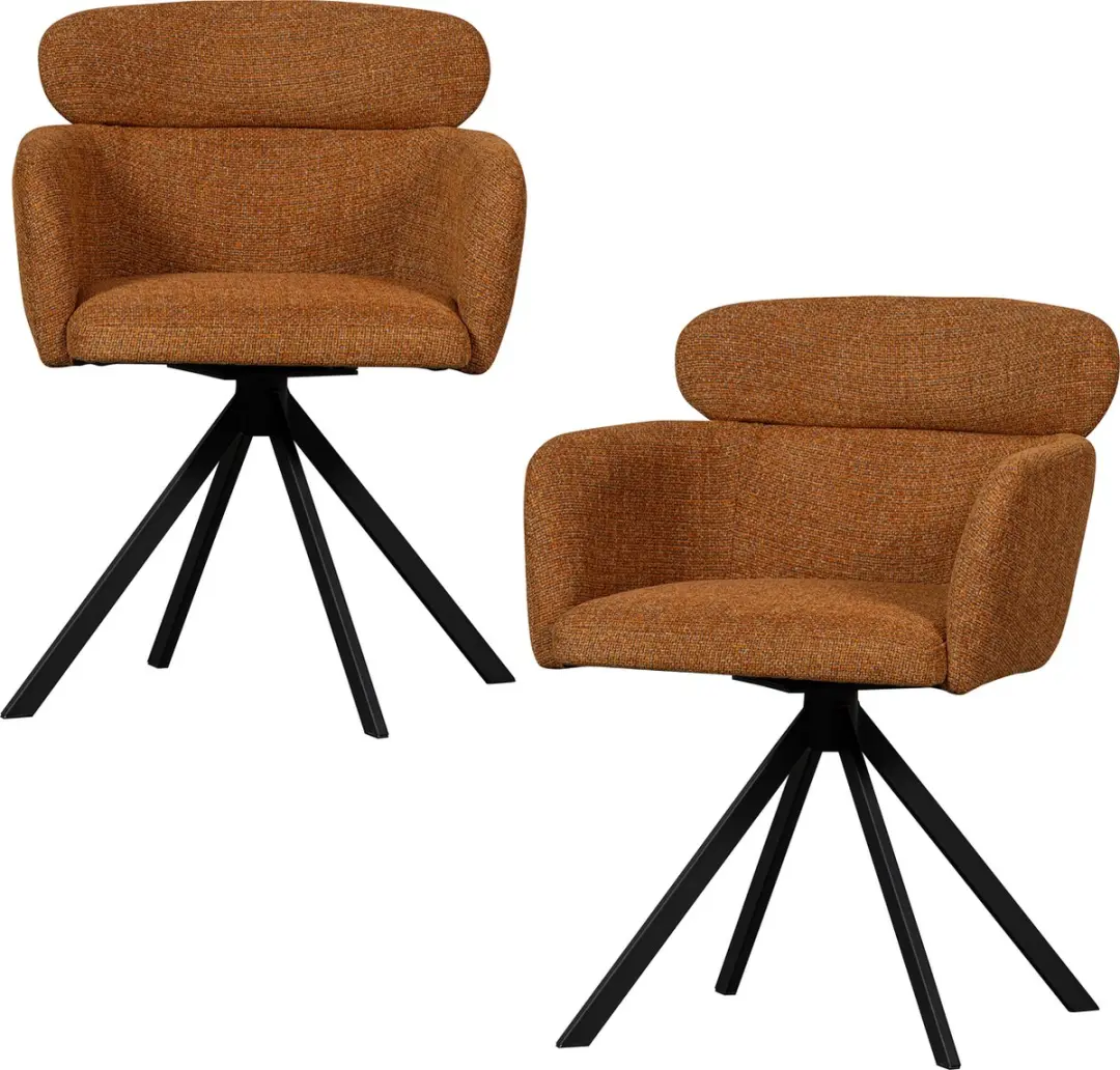 WOOOD Fenne Draaibare Eetkamerstoelen