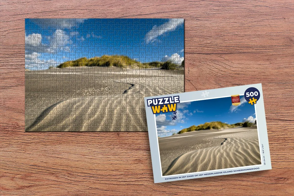 PuzzleWow Schiermonnikoog Legpuzzel 500 Stuks - Multicolor