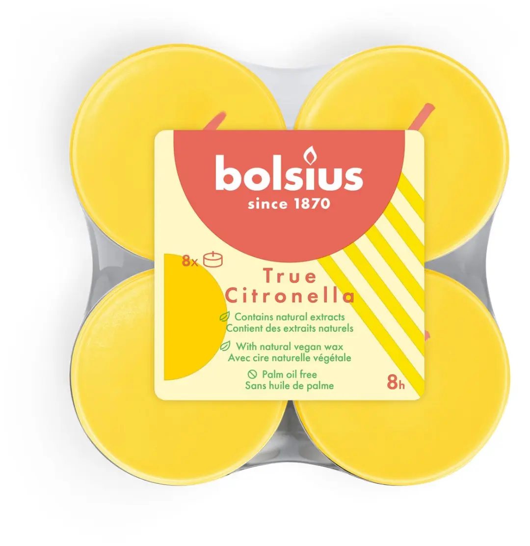 Bolsius Maxi Waxinelichtjes True Citronella