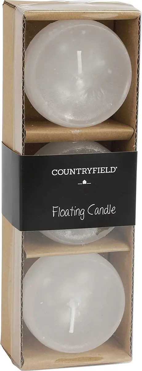 Countryfield drijfkaarsen 3 stuks