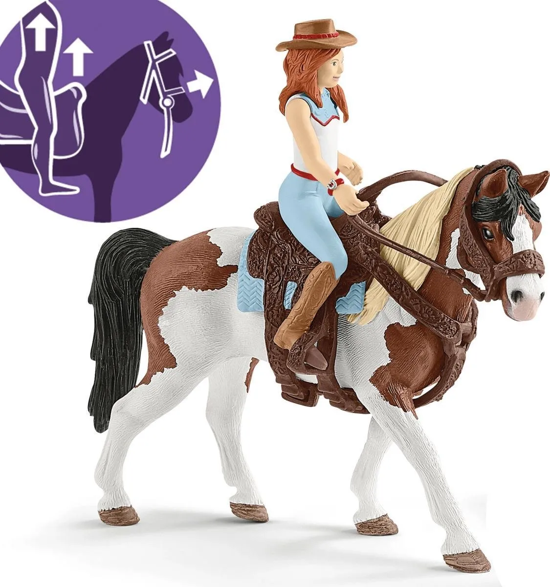 Schleich Horse Club Hannah's Western Rijset Speelfigurenset - 12-delig - Multicolor