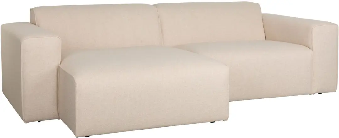 Zuiver Sofa Milka 3-zitsbank Chaise longue Links Zand - Crème