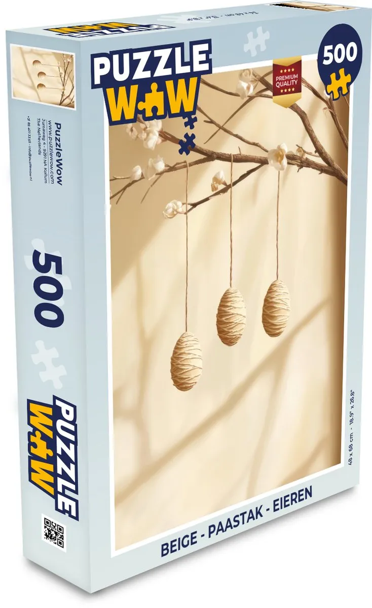 PuzzleWow Paastak Legpuzzel 500 Stuks - Beige