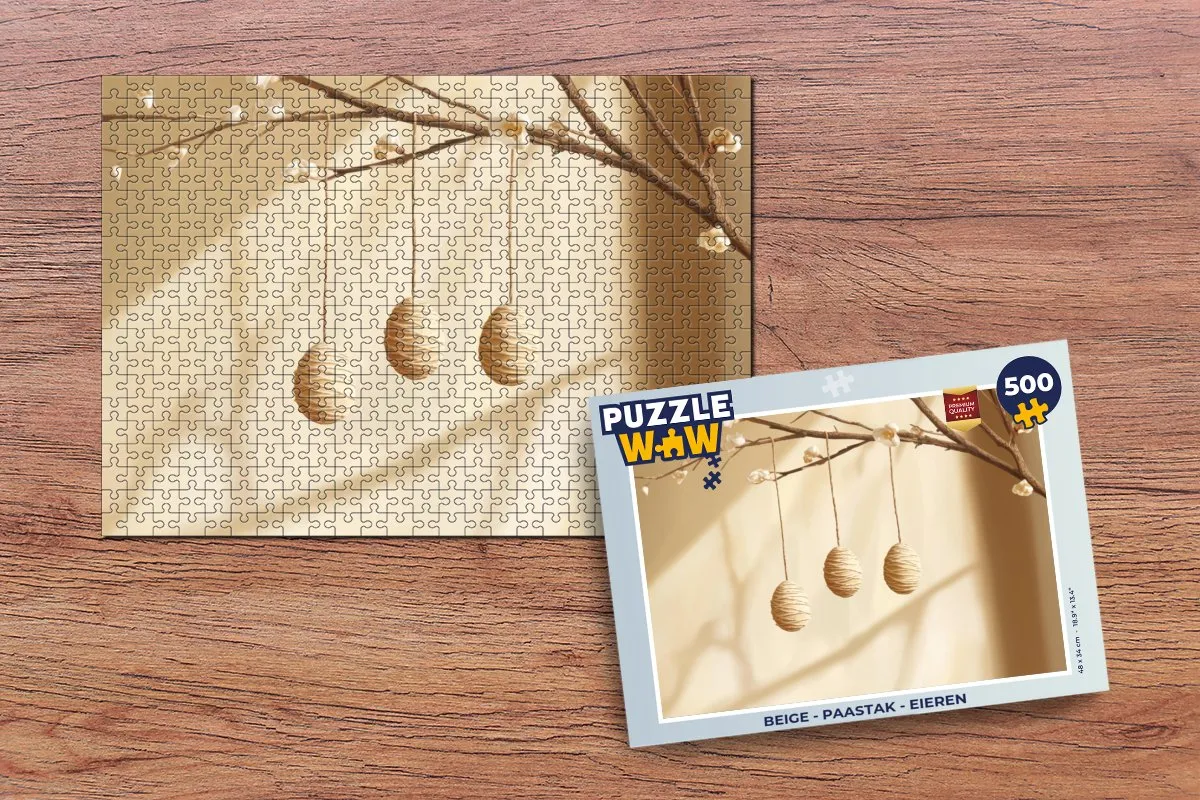 PuzzleWow Paastak Legpuzzel 500 Stuks - Beige