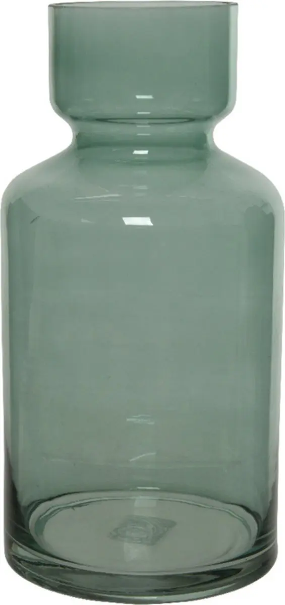 Groene vazen/bloemenvaas 6 liter van glas 15 x 30 cm