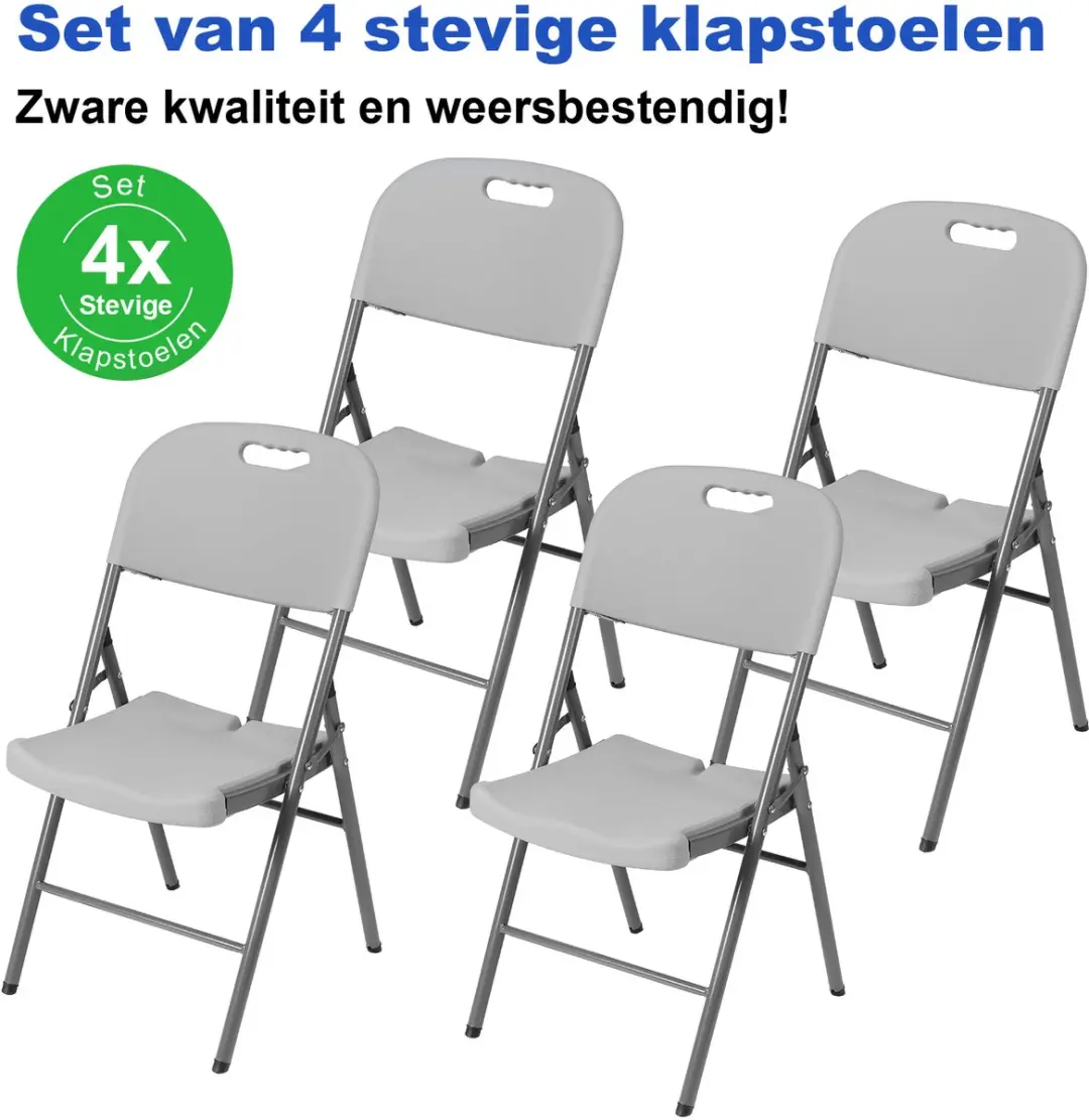Bardi 4 Delige Klapstoelenset