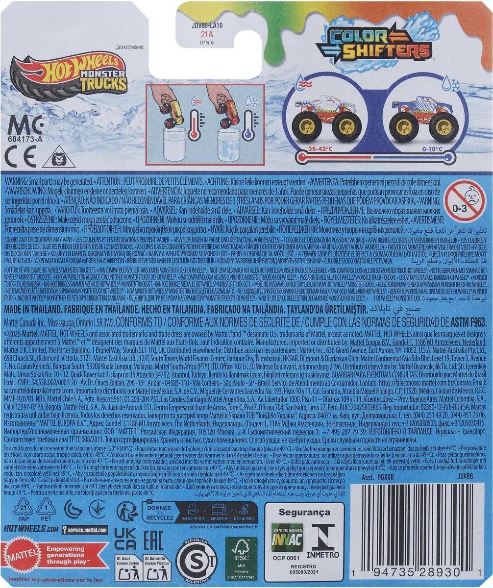 Hot Wheels Color Shifters THE 909 Monster Truck - Meerkleurig