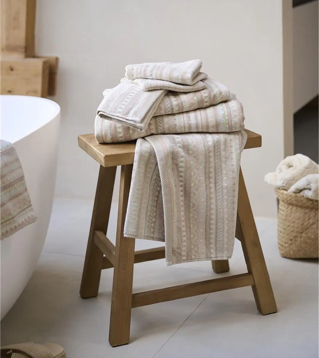 Pip Studio badgoed Geometric Print sand