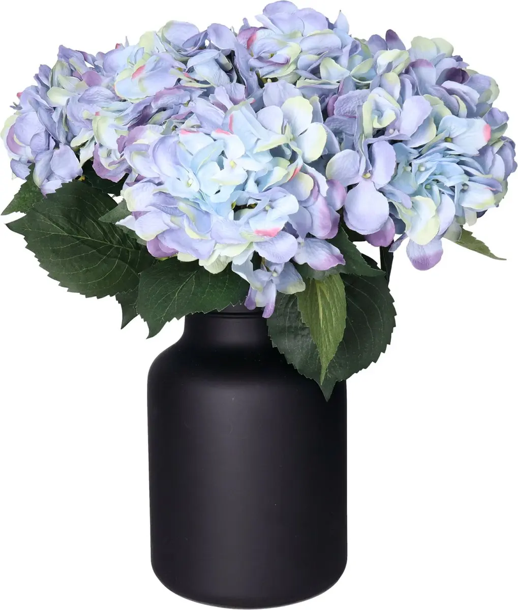 Bellatio Design Kunstbloemen boeket Hortensia tak