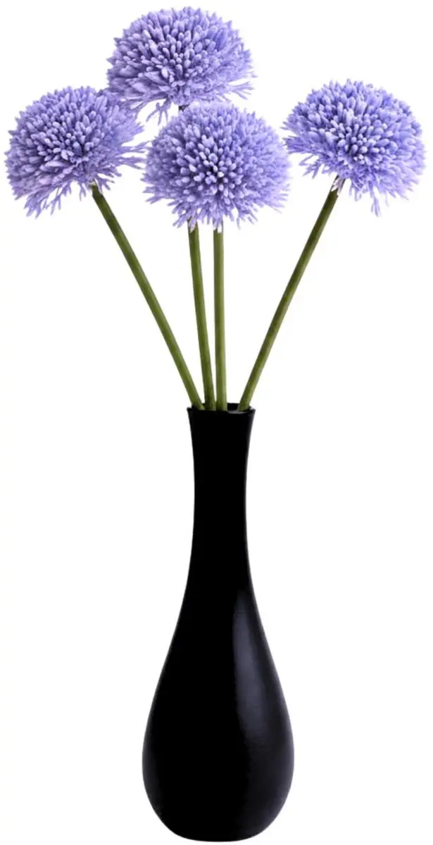 Bellatio Design Sierui Globemaster kunstbloem - 4x - losse stelen - paars - 44 cm - Natuurlijke uitstraling