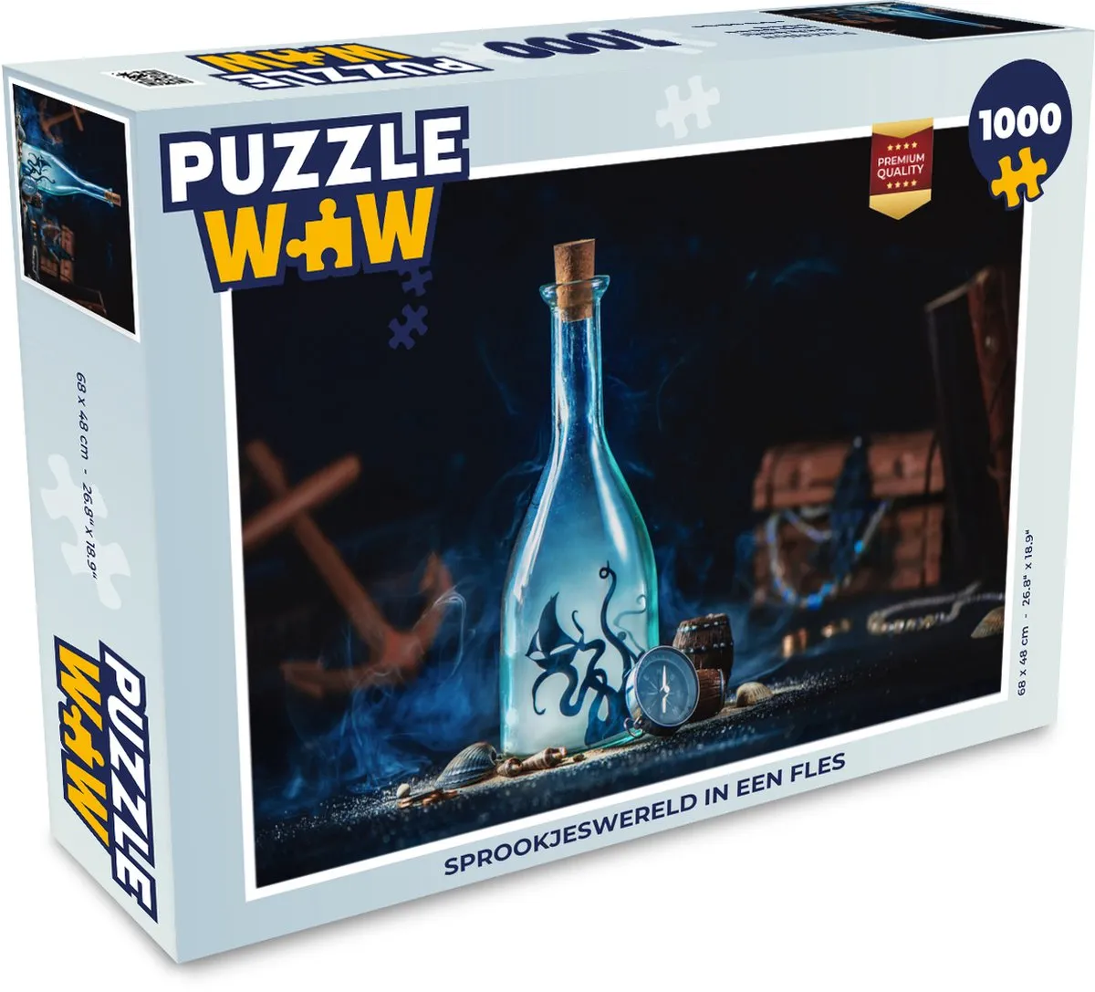 PuzzleWow Sprookjeswereld in een fles Legpuzzel 1000 Stuks - Multicolor