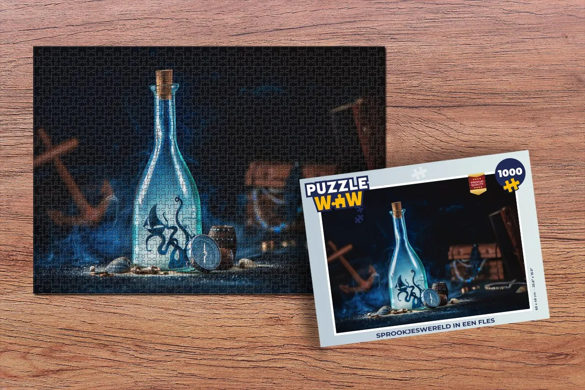 PuzzleWow Sprookjeswereld in een fles Legpuzzel 1000 Stuks