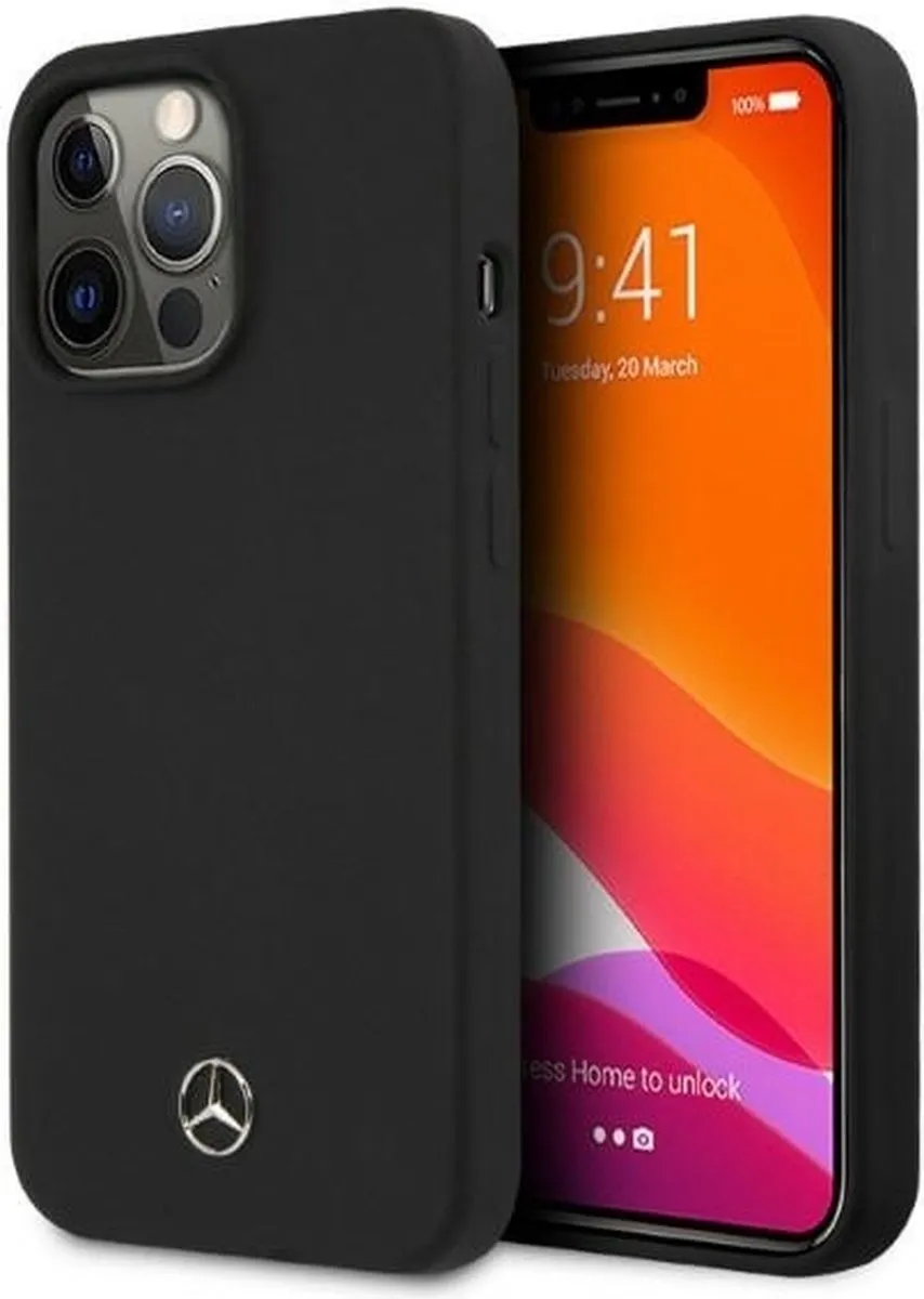 Mercedes MEHMP13LSILBK iPhone 13 Pro Hoesje - Zwart - Magsafe