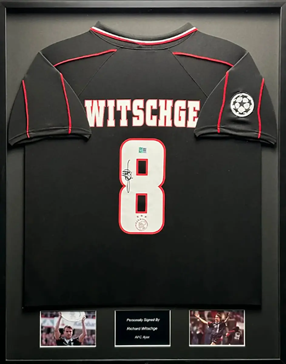 Richard Witschge AFC Ajax 98/99 ingelijst uit shirt