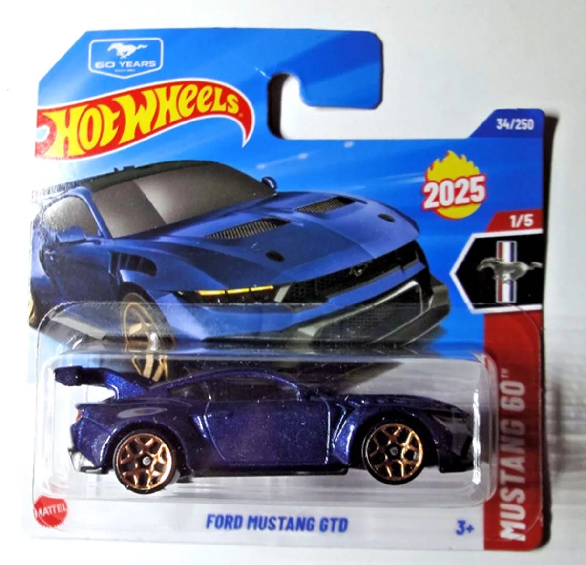 Hot Wheels Ford Mustang GTD '60 Years 1:64