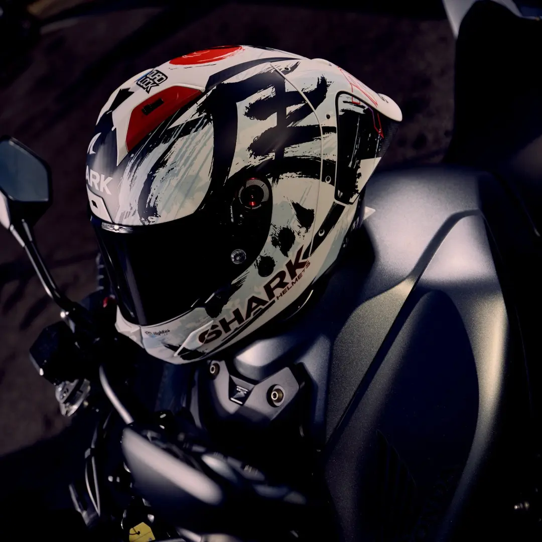 Shark Aeron GP FIM Racing #2 Helm - L Carbon/Wit/Zwart - afbeelding 5 van 6