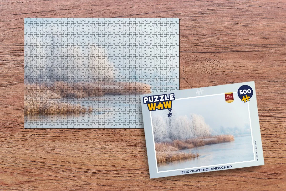 PuzzleWow Winter Landschap Legpuzzel 500 Stuks - Multicolor