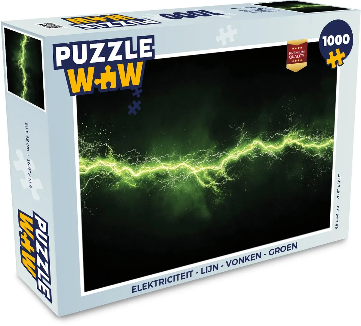 PuzzleWow Vonken Groene Legpuzzel 1000 Stuks