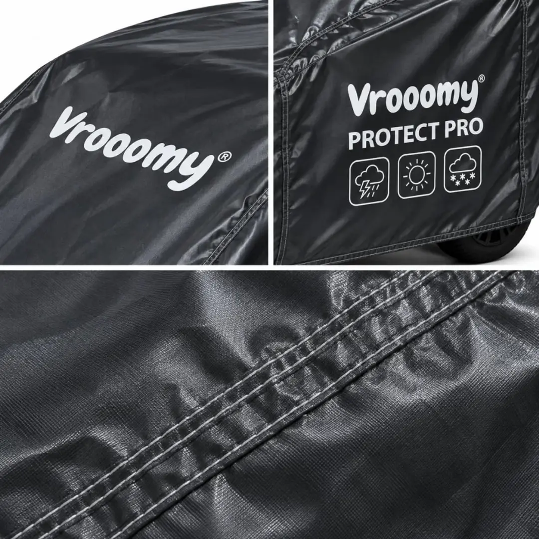Vrooomy Protect Pro M Beschermhoes - 115x73x60cm - Zwart - afbeelding 3 van 5