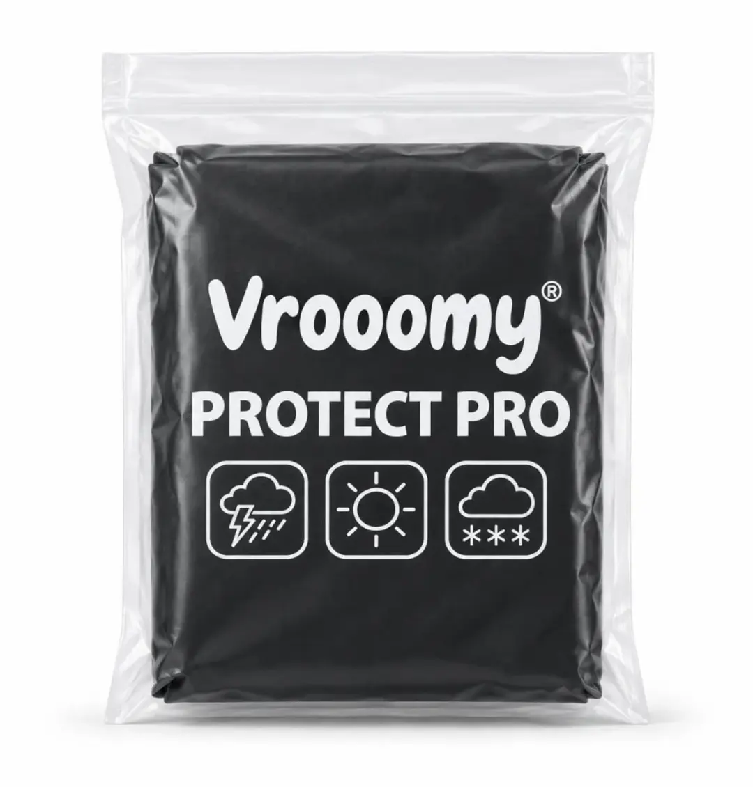 Vrooomy Protect Pro M Beschermhoes - 115x73x60cm - Zwart - afbeelding 5 van 5