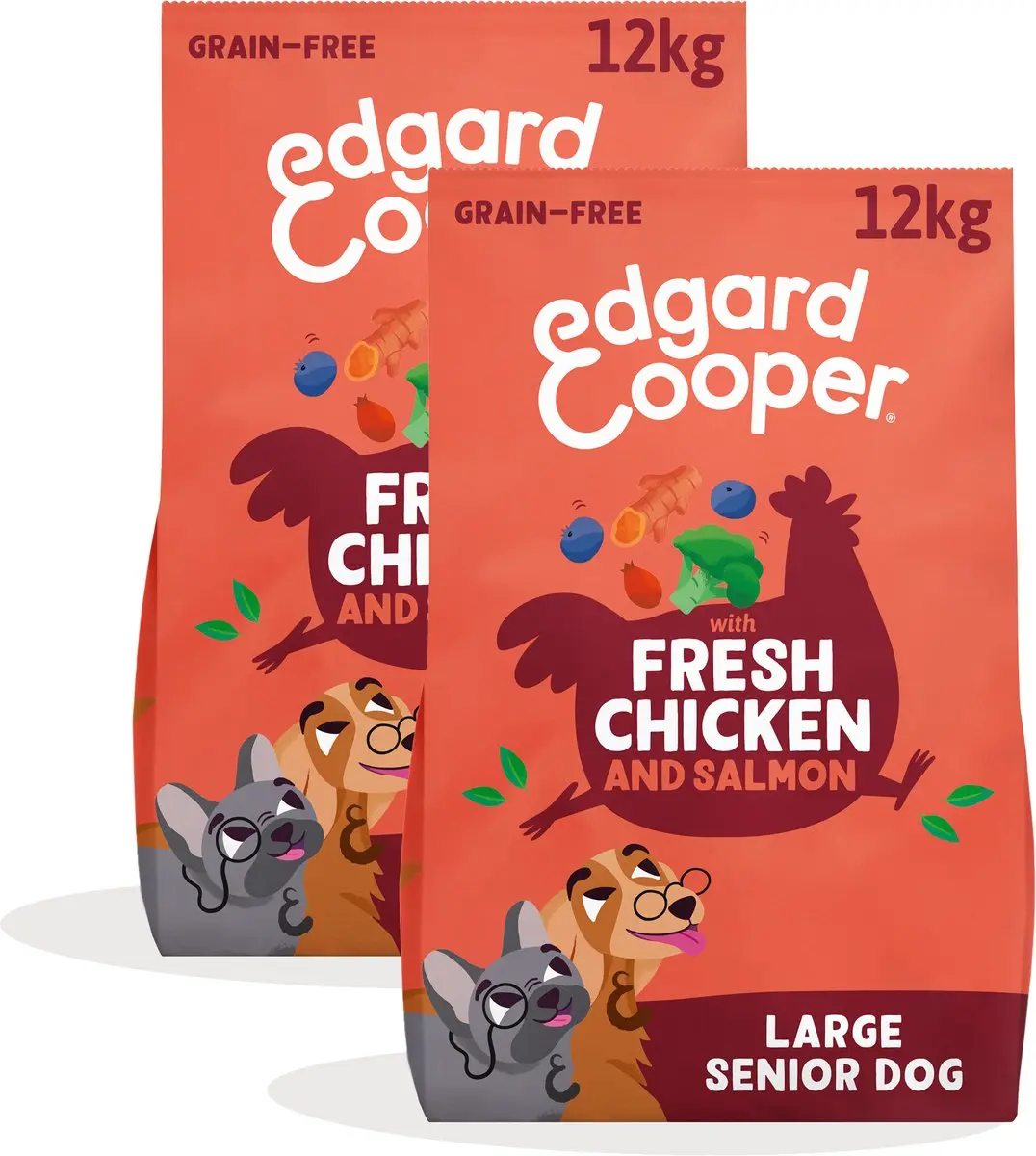 Edgard & Cooper Senior Kip Hondenvoer Droog 2x12kg