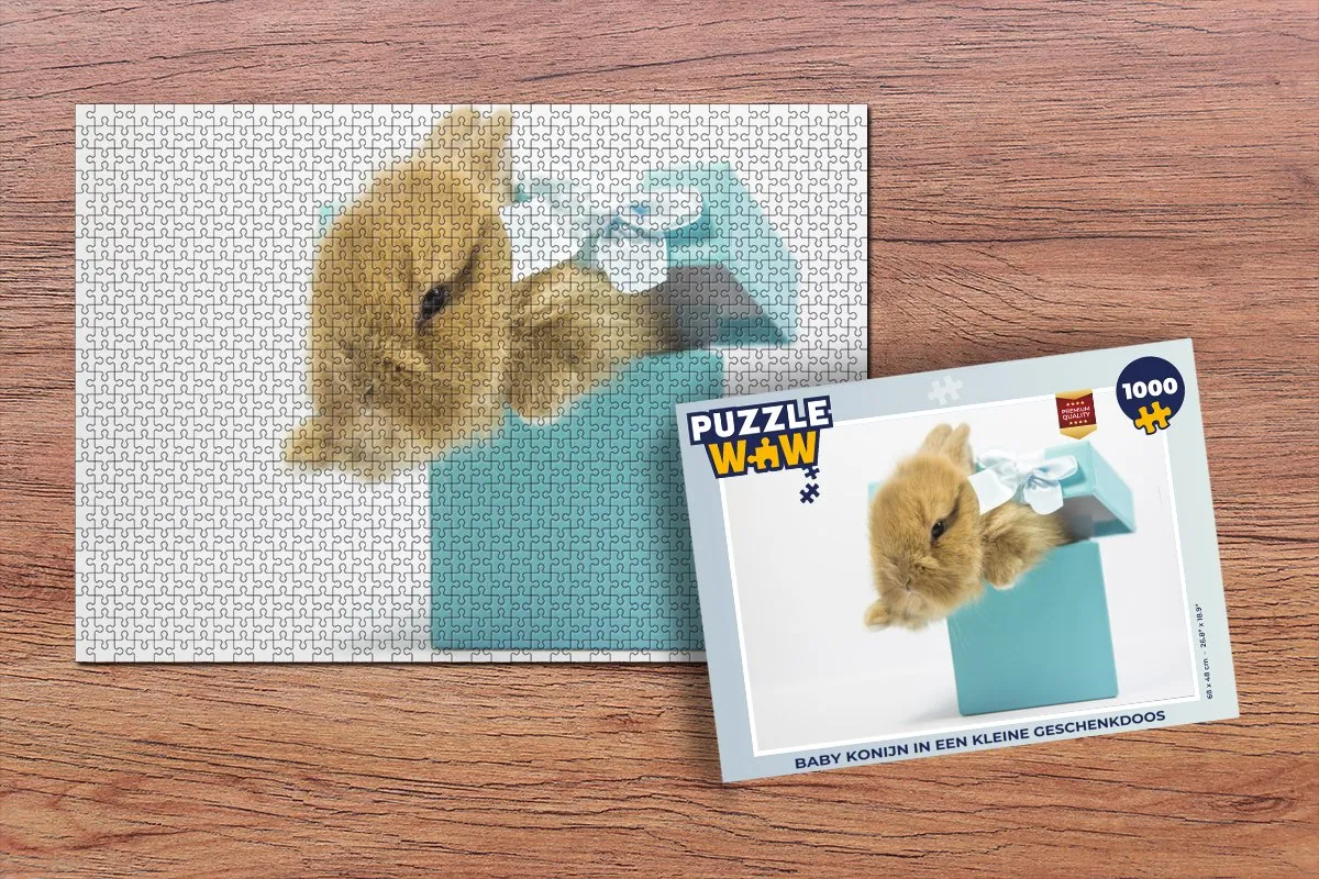 PuzzleWow Konijn Legpuzzel 1000 Stuks