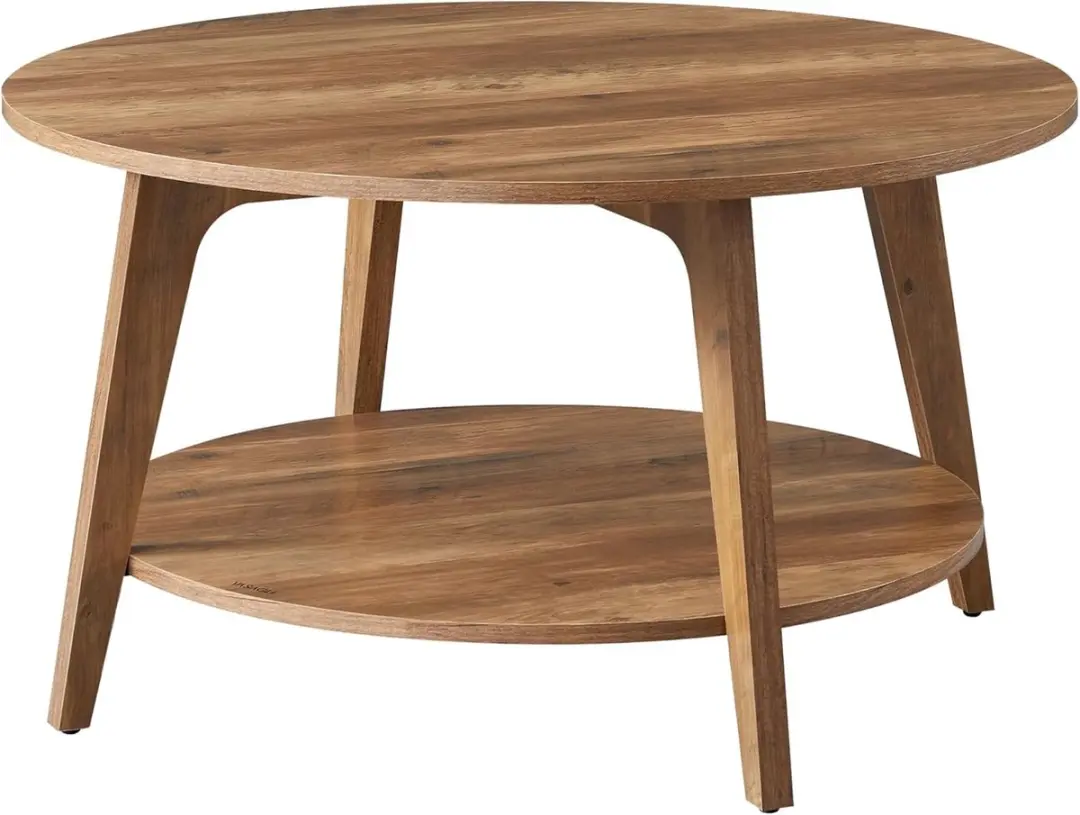 Songmics MAEZO Salontafel 80cm - Honingbruin - afbeelding 2 van 6
