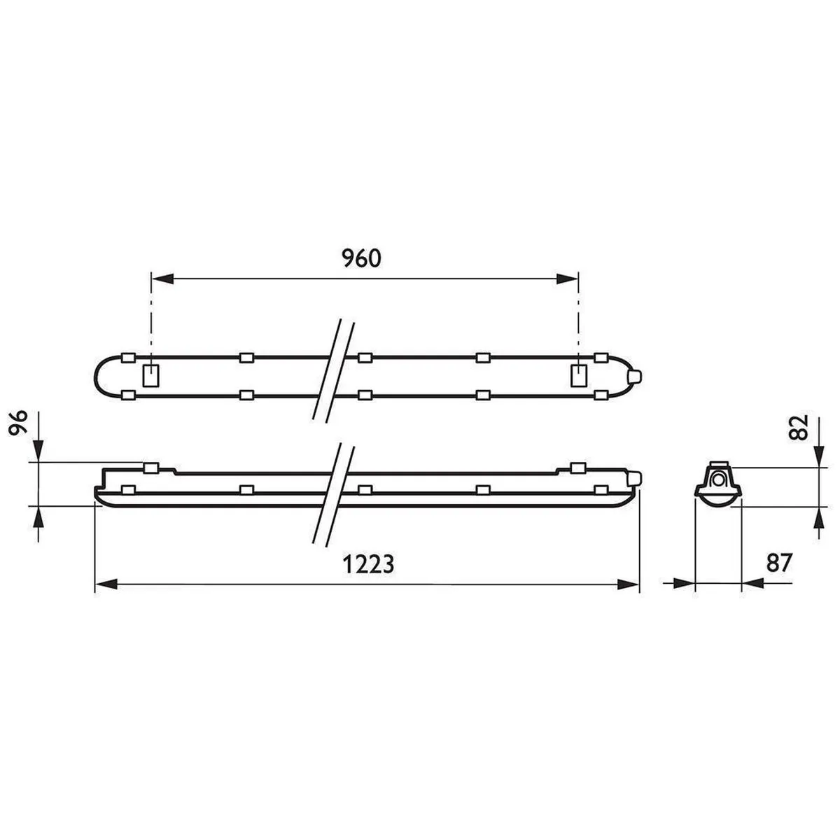 Philips LED Opbouwarmatuur 41W IP65 - 125cm Neutraal Wit - afbeelding 5 van 6