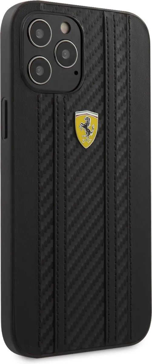 Ferrari Carbon Stripes Hoesje iPhone 12 Pro Max - S203-4 - afbeelding 4 van 6