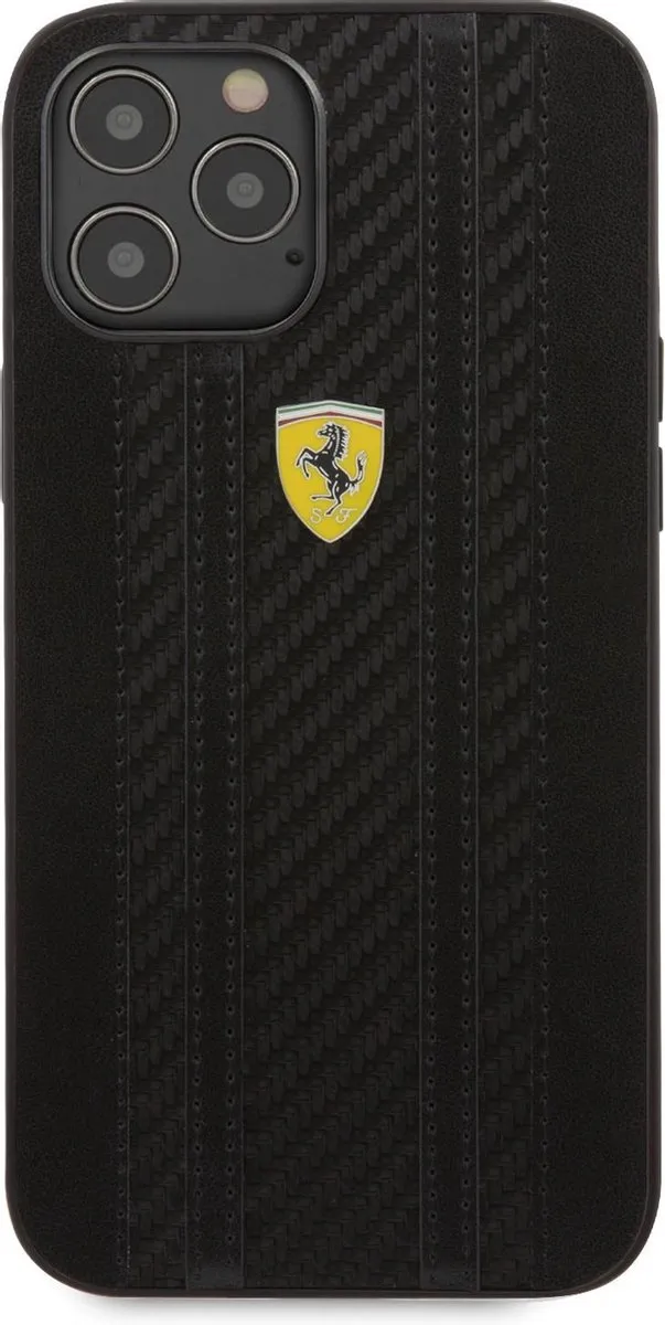 Ferrari Carbon Stripes Hoesje iPhone 12 Pro Max - S203-4 - afbeelding 2 van 6