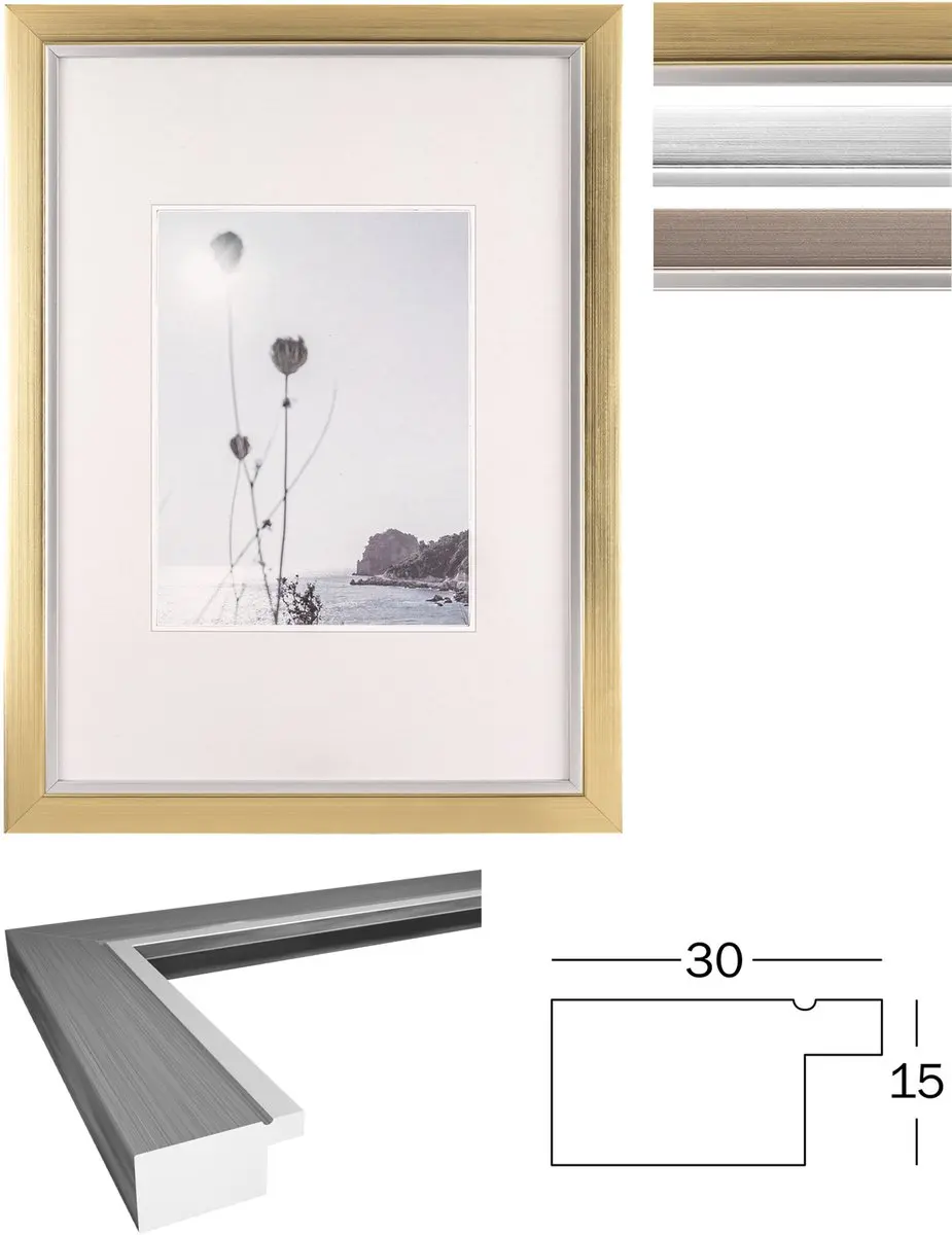 Walther Beyond Fotolijst 29,7x42cm Zilver - afbeelding 3 van 4