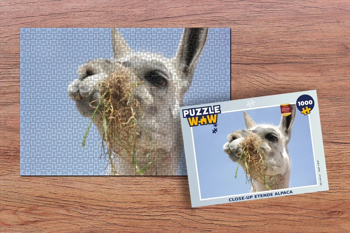 PuzzleWow Alpaca Legpuzzel 1000 Stuks - Multicolor